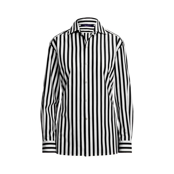 Black and white striped ralph lauren shirt deals