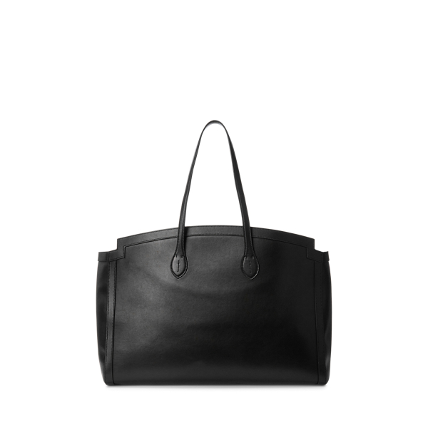 Black RL Calfskin Beach Tote Ralph Lauren Collection 4