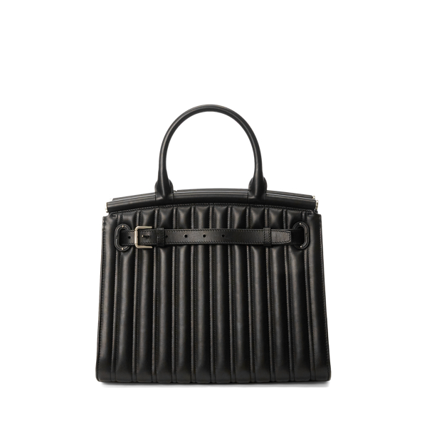 Black RL50 Quilted Calfskin Medium Bag Ralph Lauren Collection 4