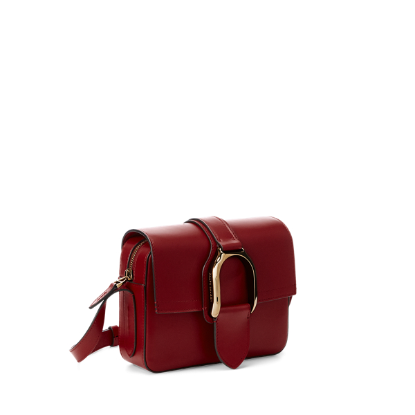Sac &agrave; bandouli&egrave;re Welington en vachette Ralph Lauren Collection en Rouge profond 3