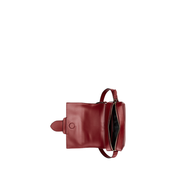 Sac &agrave; bandouli&egrave;re Welington en vachette Ralph Lauren Collection en Rouge profond 5