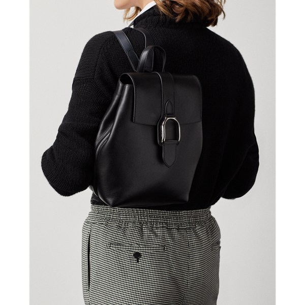 Black Calfskin Welington Backpack Ralph Lauren Collection 6