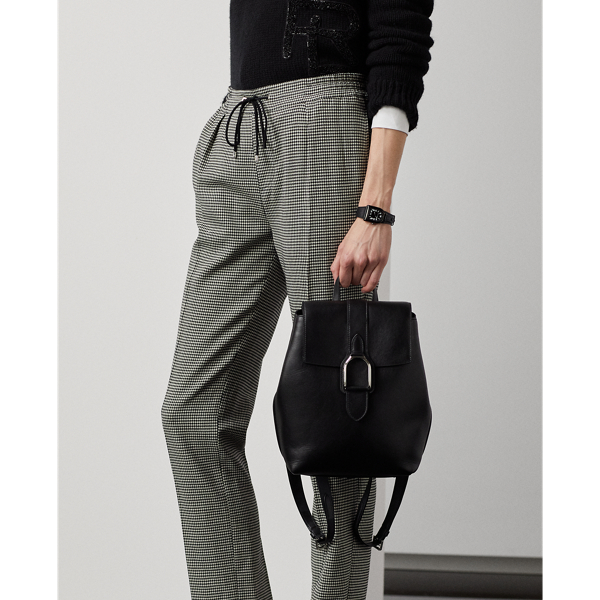 Black Calfskin Welington Backpack Ralph Lauren Collection 7