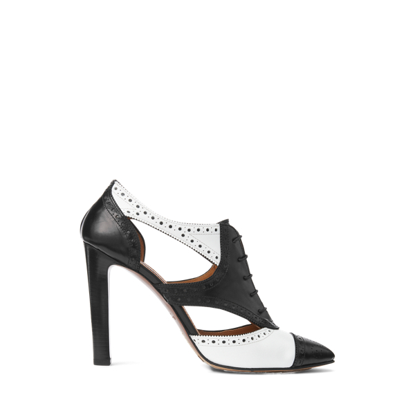 Escarpins Lindley color-block vachette Ralph Lauren Collection en 1