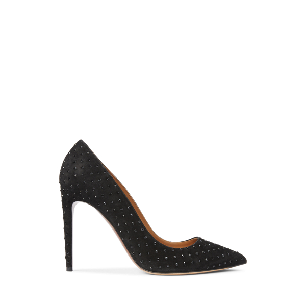 Celia Embellished Goat-Suede Pump Ralph Lauren Collection 1