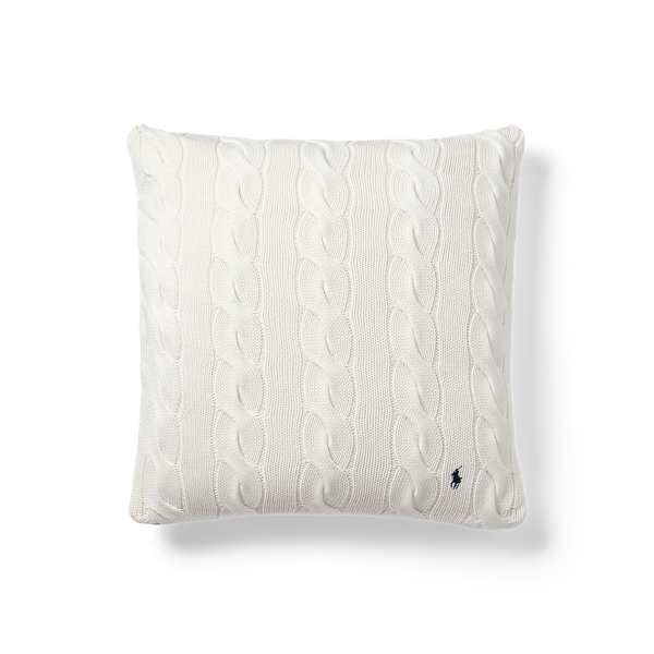 Cream knit throw pillow best sale