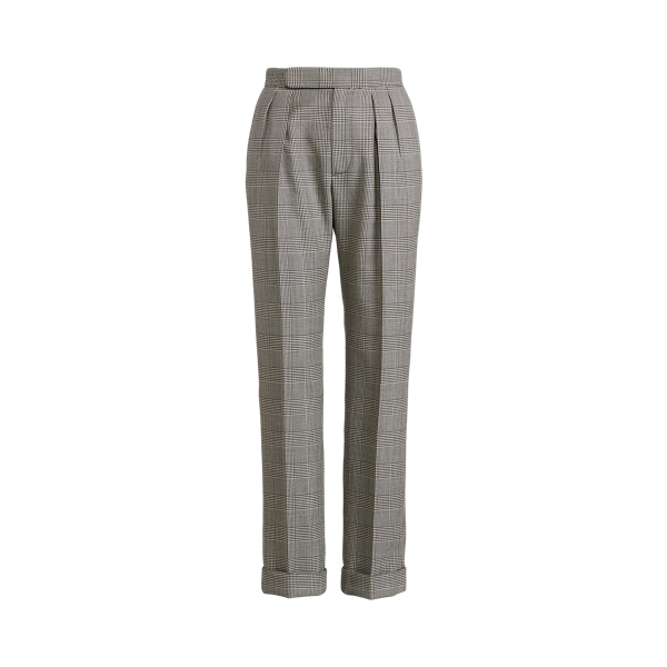 Cal&ccedil;as Seina em l&atilde; de algod&atilde;o com axadrezado Glen Ralph Lauren Collection em 1