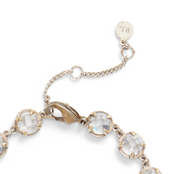 Antique Silver Multi-Channel Crystal Bracelet Ralph Lauren Collection 2