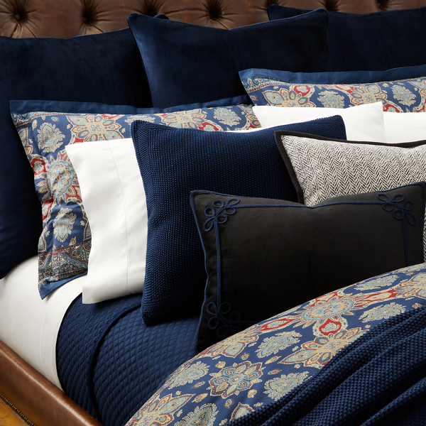 Navy Pursell Throw Blanket Ralph Lauren Home 5