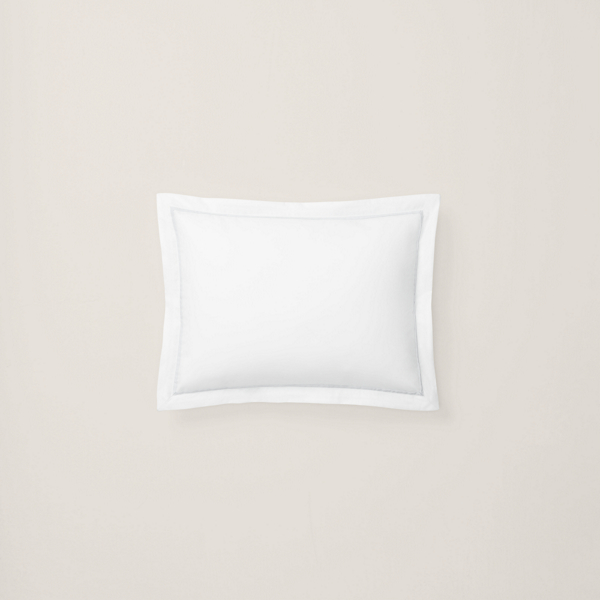 Tuxedo White Organic Cotton Percale Palmer Pillow Ralph Lauren Home 1
