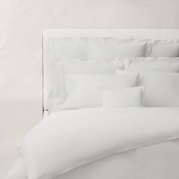 Alabaster Organic Cotton Percale Palmer Duvet Ralph Lauren Home 5