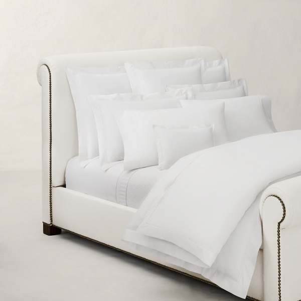Alabaster Organic Cotton Percale Palmer Duvet Ralph Lauren Home 7