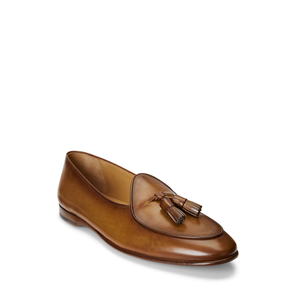 Kalbsleder-Slipper Belvin Purple Label in Sandbraun 2
