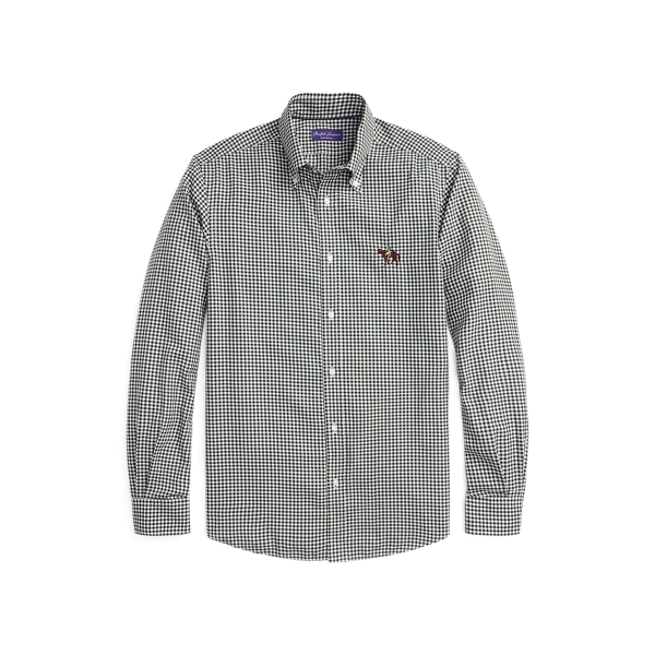 Kariertes Baumwoll-Kaschmir-Twill-Hemd Purple Label in 1