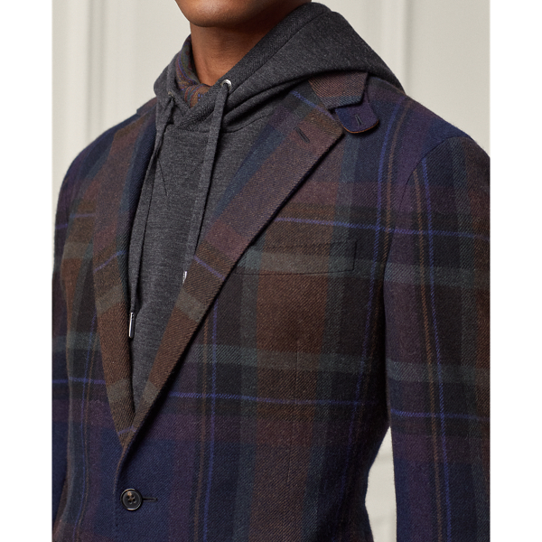 Brown Multi Hadley Plaid Twill Sport Coat Purple Label 6