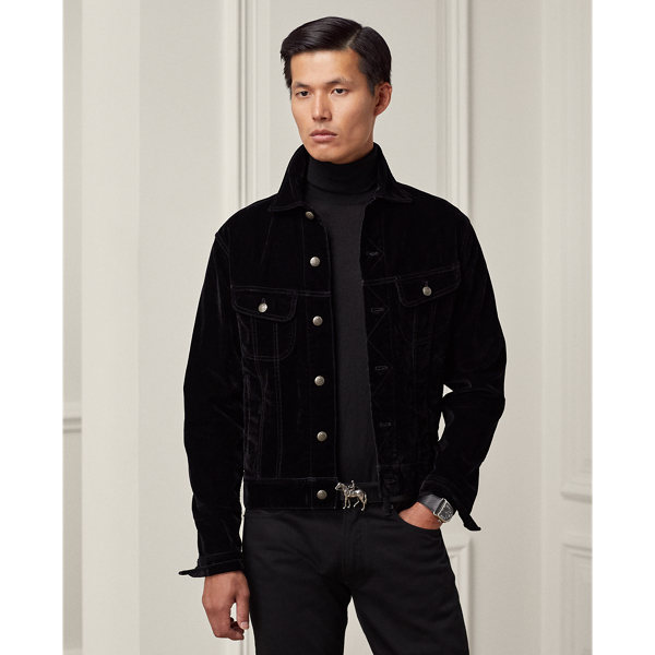 Ralph lauren black velvet jacket online