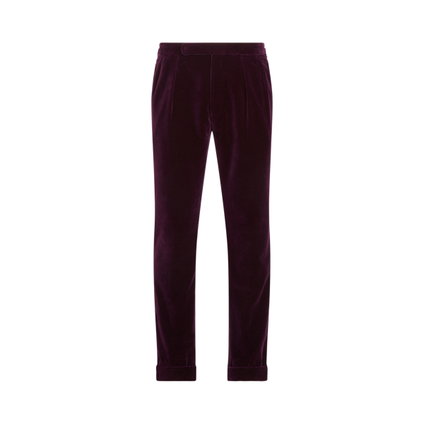 Gregory geplooide formele fluwelen broek Purple Label in 1