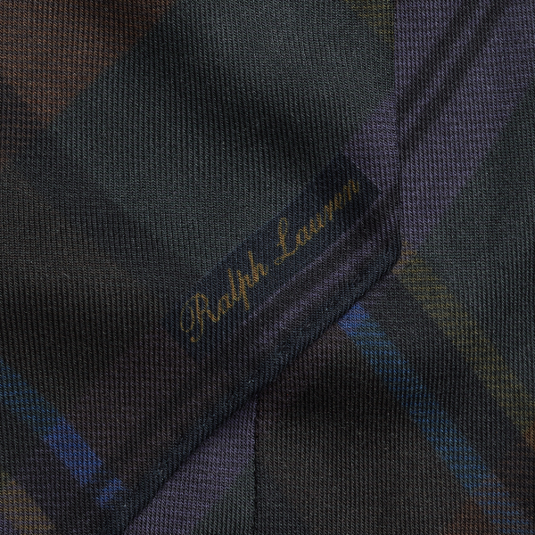 Kasjmier-zijden geruite halsdoek Purple Label in Multi Color 3