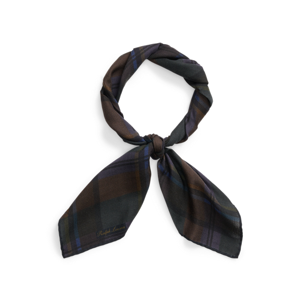 Plaid Cashmere-Silk Neckerchief