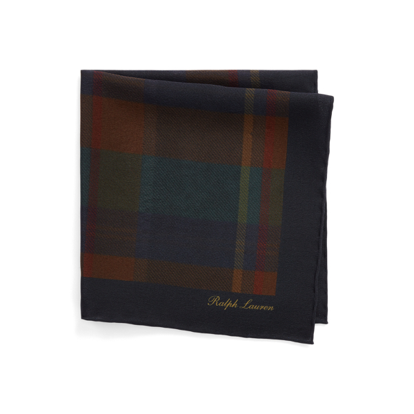 Plaid Silk Pocket Square