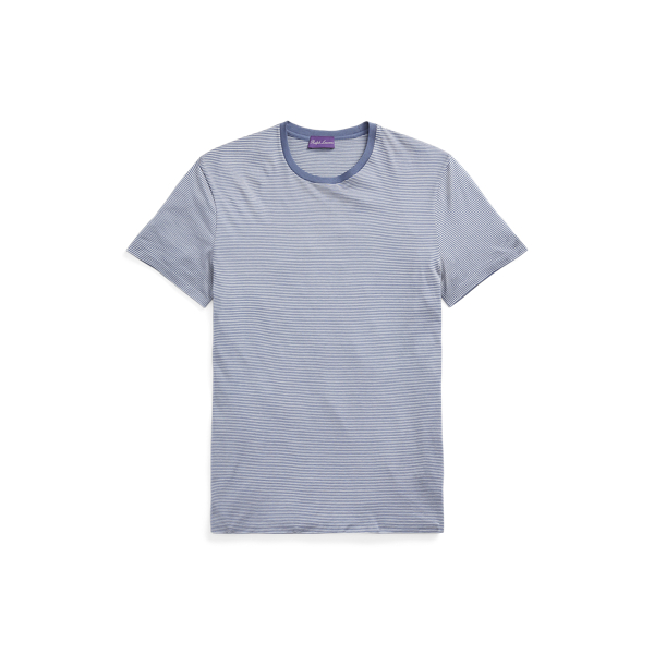 Striped Lisle Crewneck T-Shirt Purple Label 1