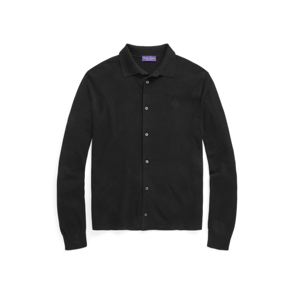 Pull en soie et coton boutonné devant Purple Label en 1