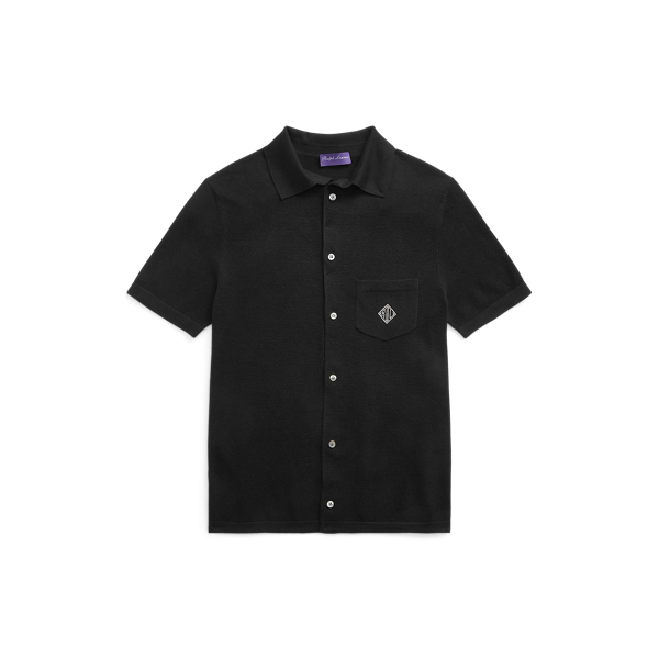 Monogram Textured Silk-Cotton Jumper Purple Label 1