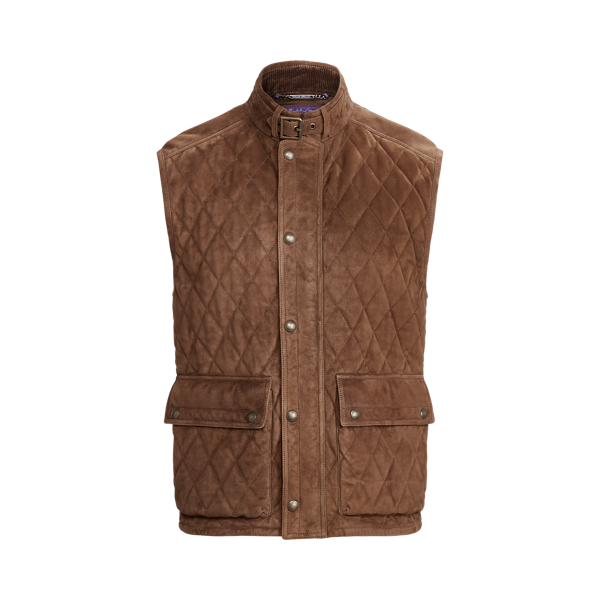 Ralph lauren quilted suede vest hotsell