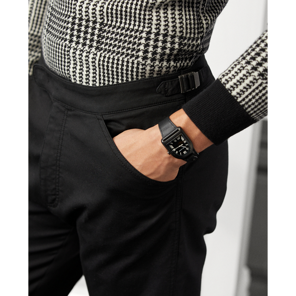Polo Black Garment-Dyed Stretch Twill Trouser Purple Label 6