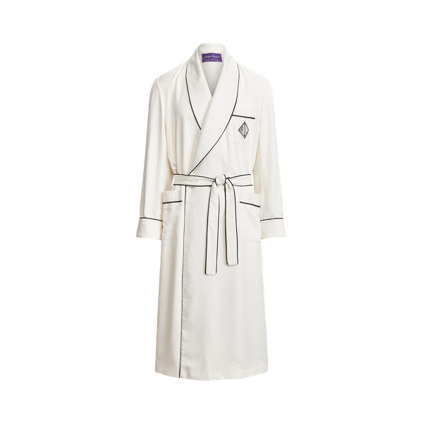 Roup&atilde;o em gabardine de seda com monograma Purple Label em 1