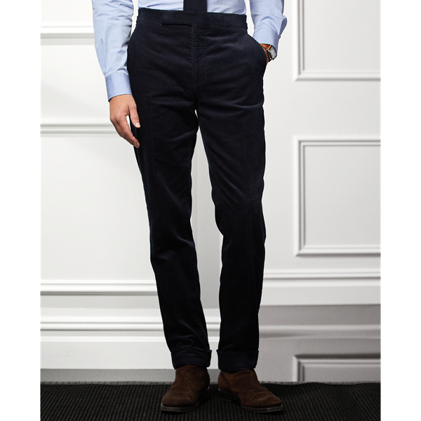 Classic Chairman Navy Gregory Hand-Tailored Corduroy Trouser Purple Label 4