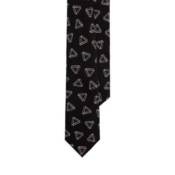 Diamond-Patterned Silk Tie