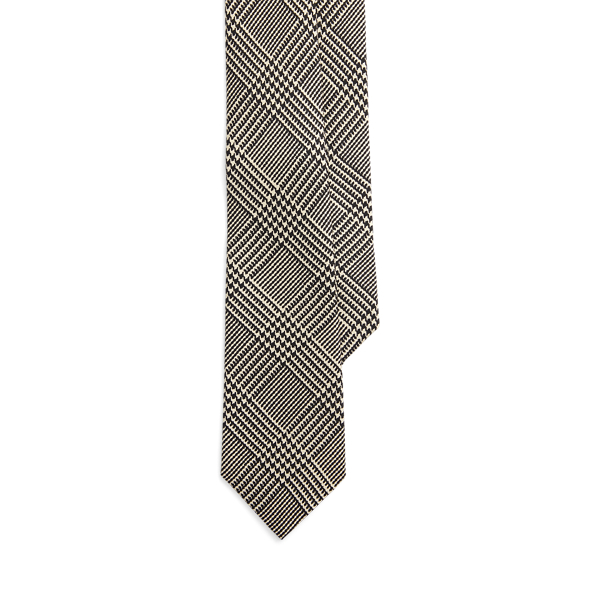 Corbata de seda con cuadros Glen