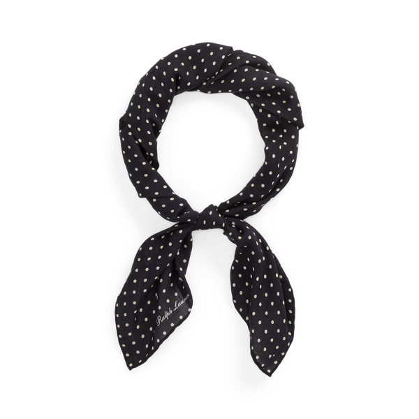 Foulard in cashmere e seta a pois Purple Label in 1