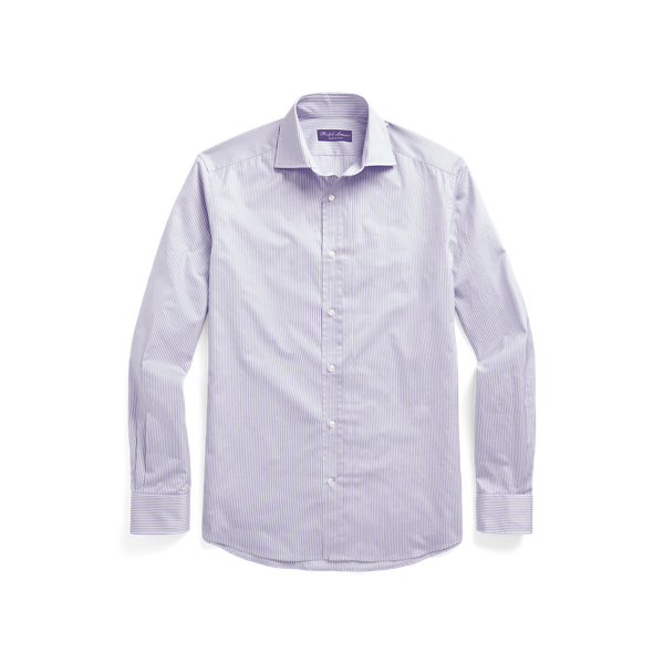 Striped Easy Care Twill Shirt Purple Label 1