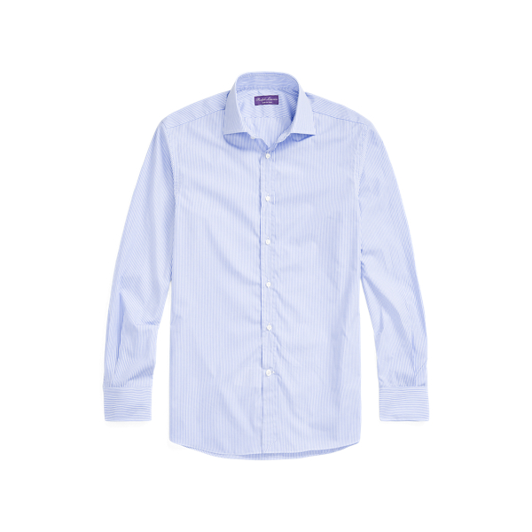 Ralph Lauren Purple Label Blue & White French Cuff sold Cotton Shirt Mens 17.5