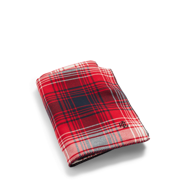 Red Eastwood Throw Blanket Lauren Home 1