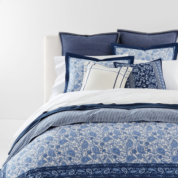 Navy Cream Arielle Floral Comforter Set Lauren Home 5