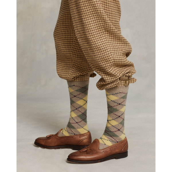 Light Brown/ Tan Houndstooth Plus Fours Suit Trouser Polo Ralph Lauren 6