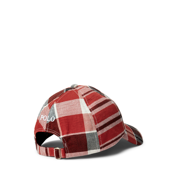 Red Multi Plaid Cotton Ball Cap Polo Ralph Lauren 2
