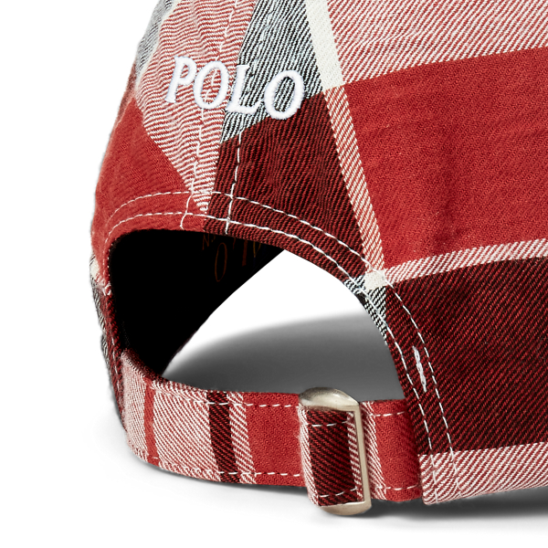 Red Multi Plaid Cotton Ball Cap Polo Ralph Lauren 3