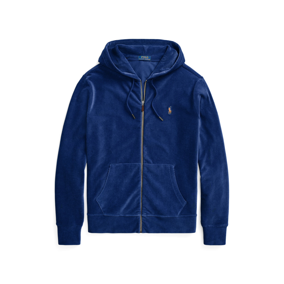 Knit Corduroy Full-Zip Hoodie