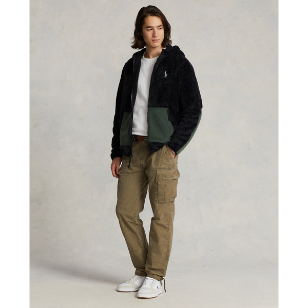 Polo Black/Angler Green Pile Fleece Full-Zip Hoodie Polo Ralph Lauren 4