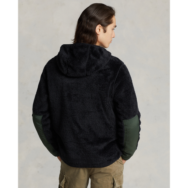 Polo Black/Angler Green Pile Fleece Full-Zip Hoodie Polo Ralph Lauren 5