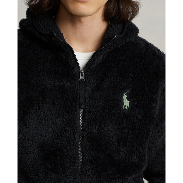 Polo Black/Angler Green Pile Fleece Full-Zip Hoodie Polo Ralph Lauren 6