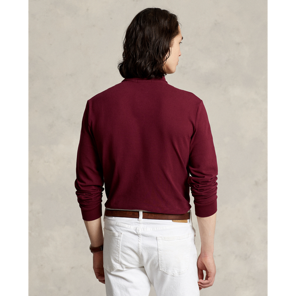 Classic Wine Custom Slim Fit Triple-Pony Polo Shirt Polo Ralph Lauren 5