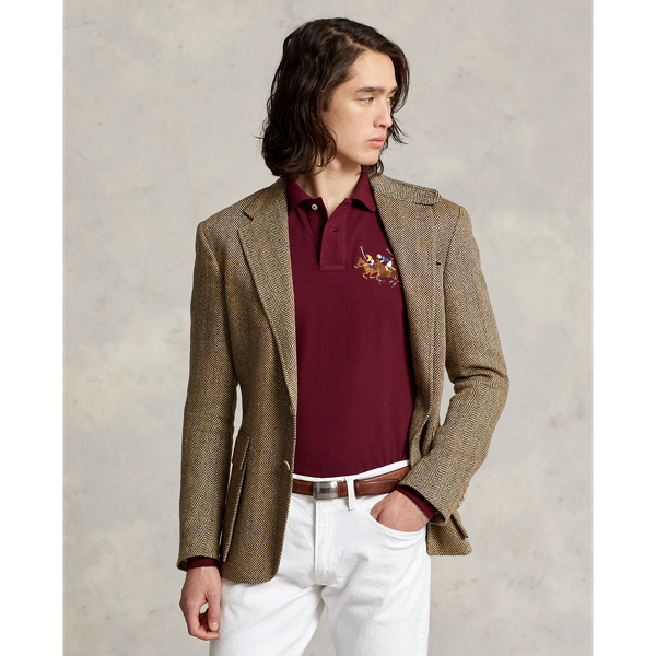 Classic Wine Custom Slim Fit Triple-Pony Polo Shirt Polo Ralph Lauren 6