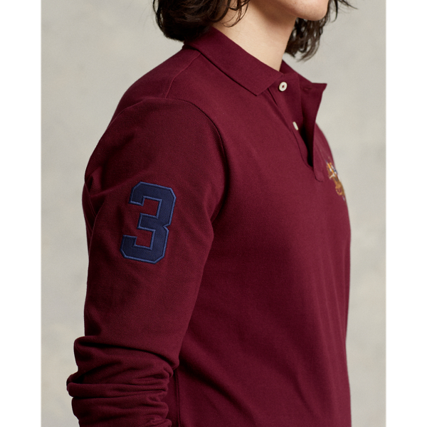 Classic Wine Custom Slim Fit Triple-Pony Polo Shirt Polo Ralph Lauren 7