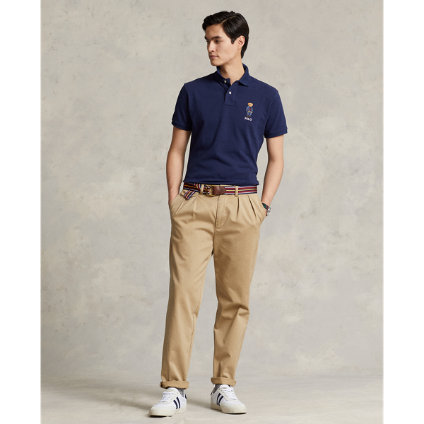 Custom-Slim-Fit Polohemd mit Polo Bear Polo Ralph Lauren in Denim-Navy 4