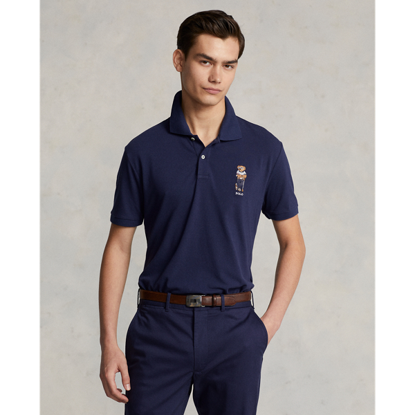 Refined Navy Custom Slim Bear Performance Polo Shirt Polo Ralph Lauren 6